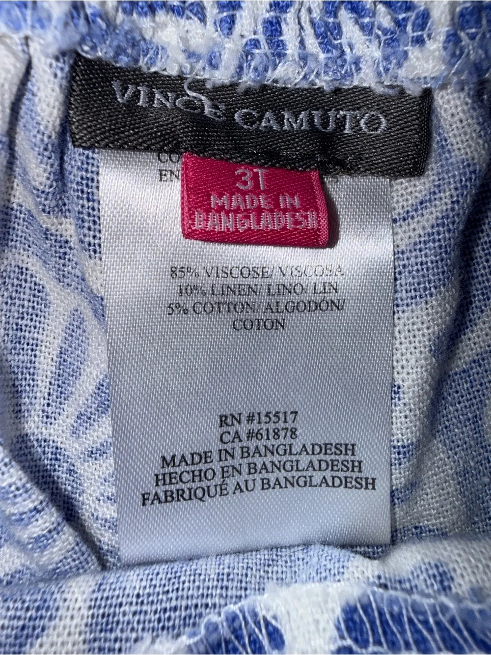 Vince Camuto Linen Blend Button Down Shirt and Skort Set Size 3T Coastal Resort